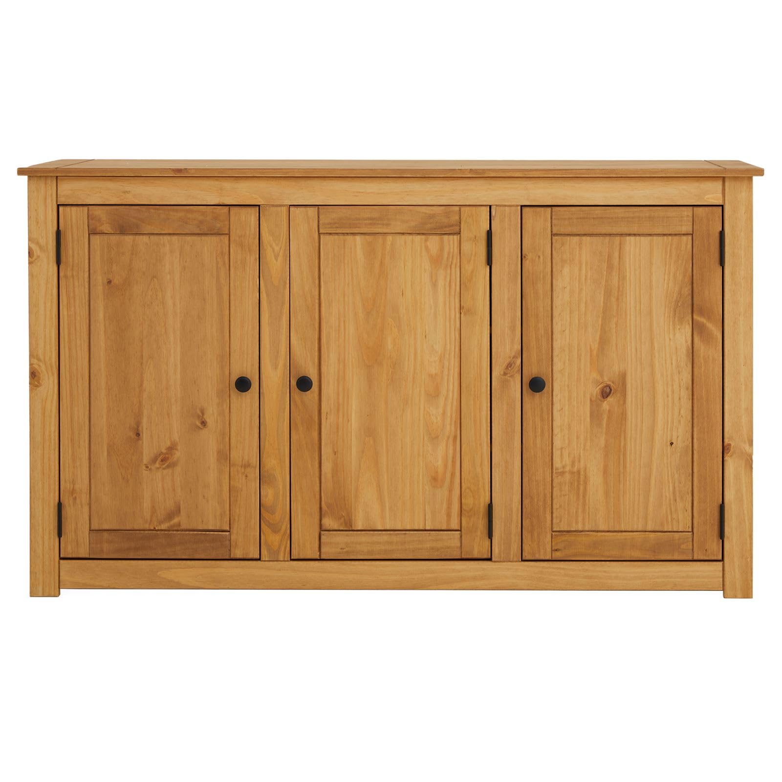 IDIMEX Sideboard CANCUN mit drei Türen - Massivholz Kiefer, Gebeizt/Gewachst, Vielseitig für Wohnzimmer, Flur