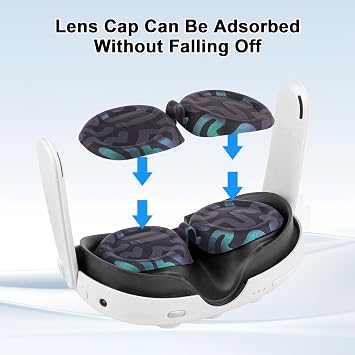 VR Accessories for Oculus Quest 3, Silicone Set for Meta Quest 3, Include Controller Grip Cover, VR Shell Cover, Face Cover, Lens Cover and 10PCS Disposable Eye Cover(Magical)