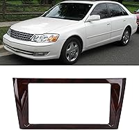 Vista 4 de Fydun Tablero de instalación doble DIN, ABS de caoba 2 DIN estéreo de audio Fascia Panel de fascia para coche para Avalon 2000-2004
