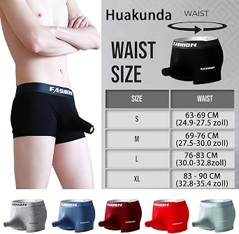 3-pack Men's Elephant Underwear Cotton Open Hole Boxer Briefs Cool Breathable Boxers Short Mid-rise Pants Briefs