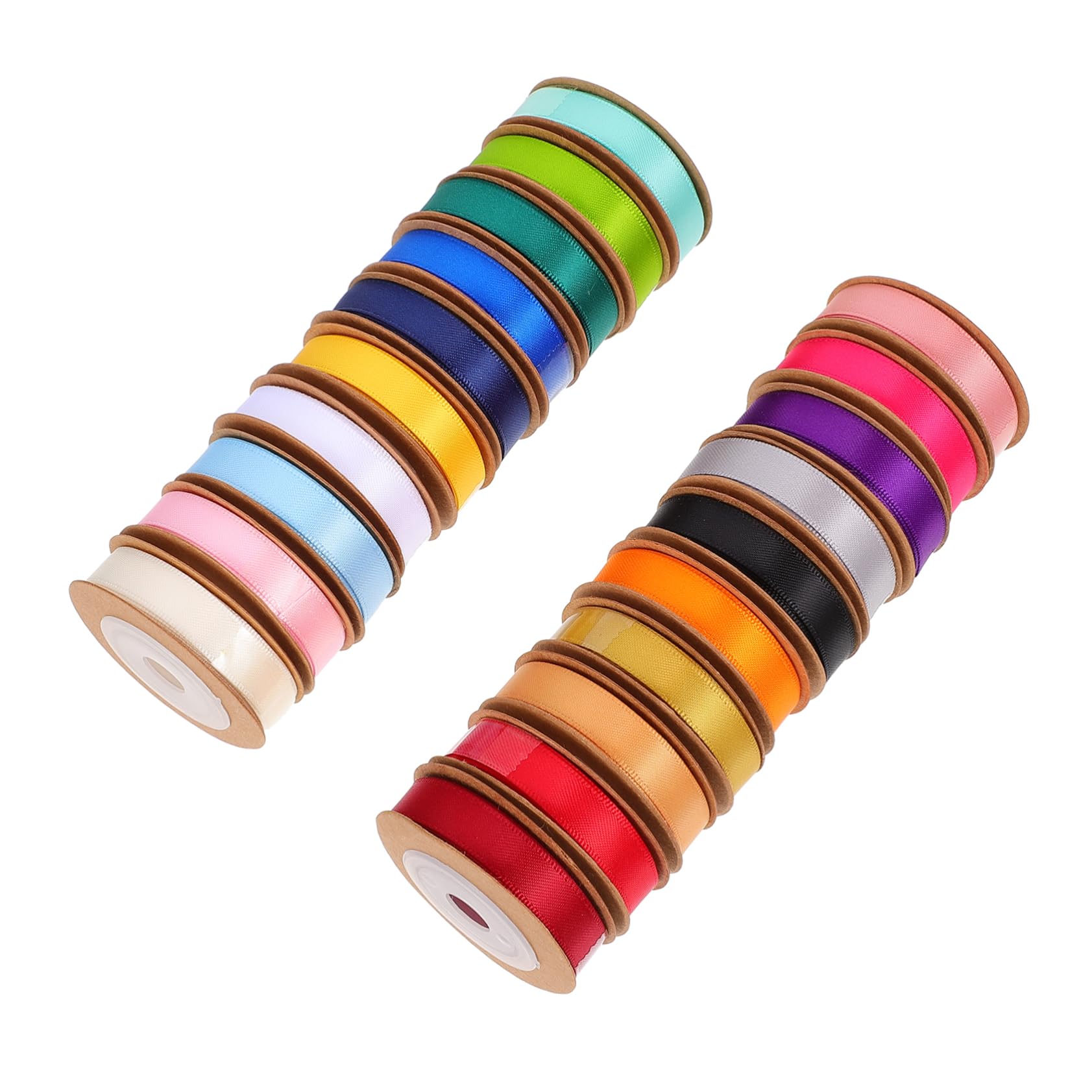 Housoutil 20 Nastro Decorativo Poliestere Doppio Set per Confezioni Regali Decorazioni Feste e Matrimoni Facile da Usare e Conservare