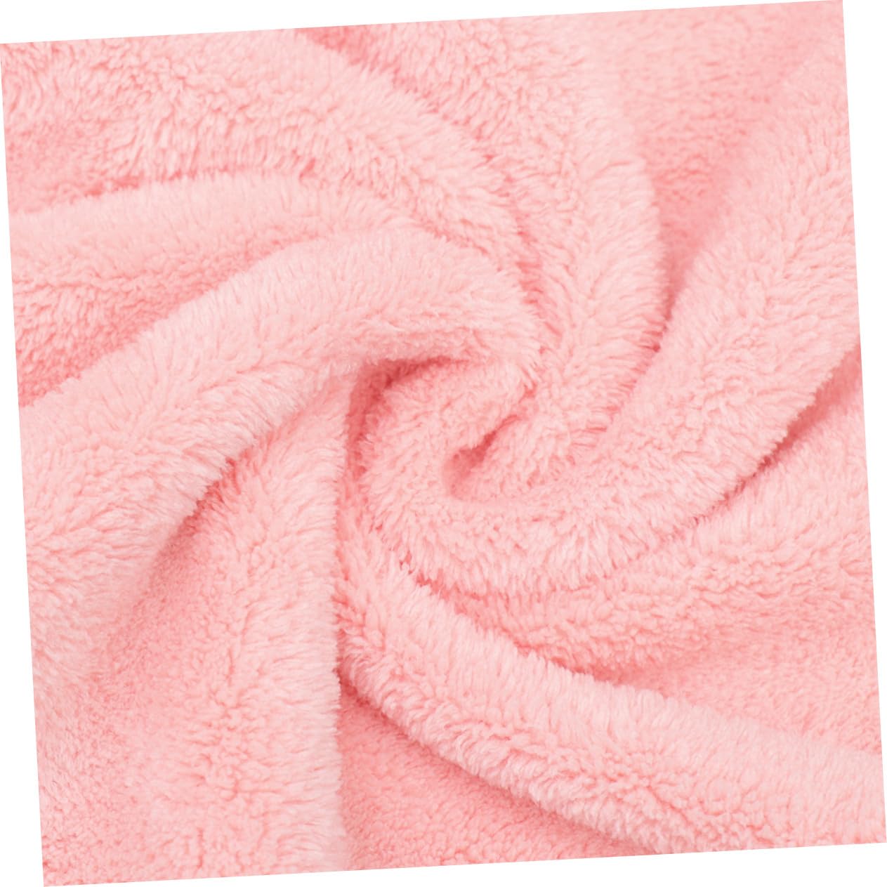 Gadpiparty Toalla de Baño Capucha para Niños en Coral Polar Rosa, Absorbente Secado Rápido Diseño de Conejo para Piscina y Parque Acuático