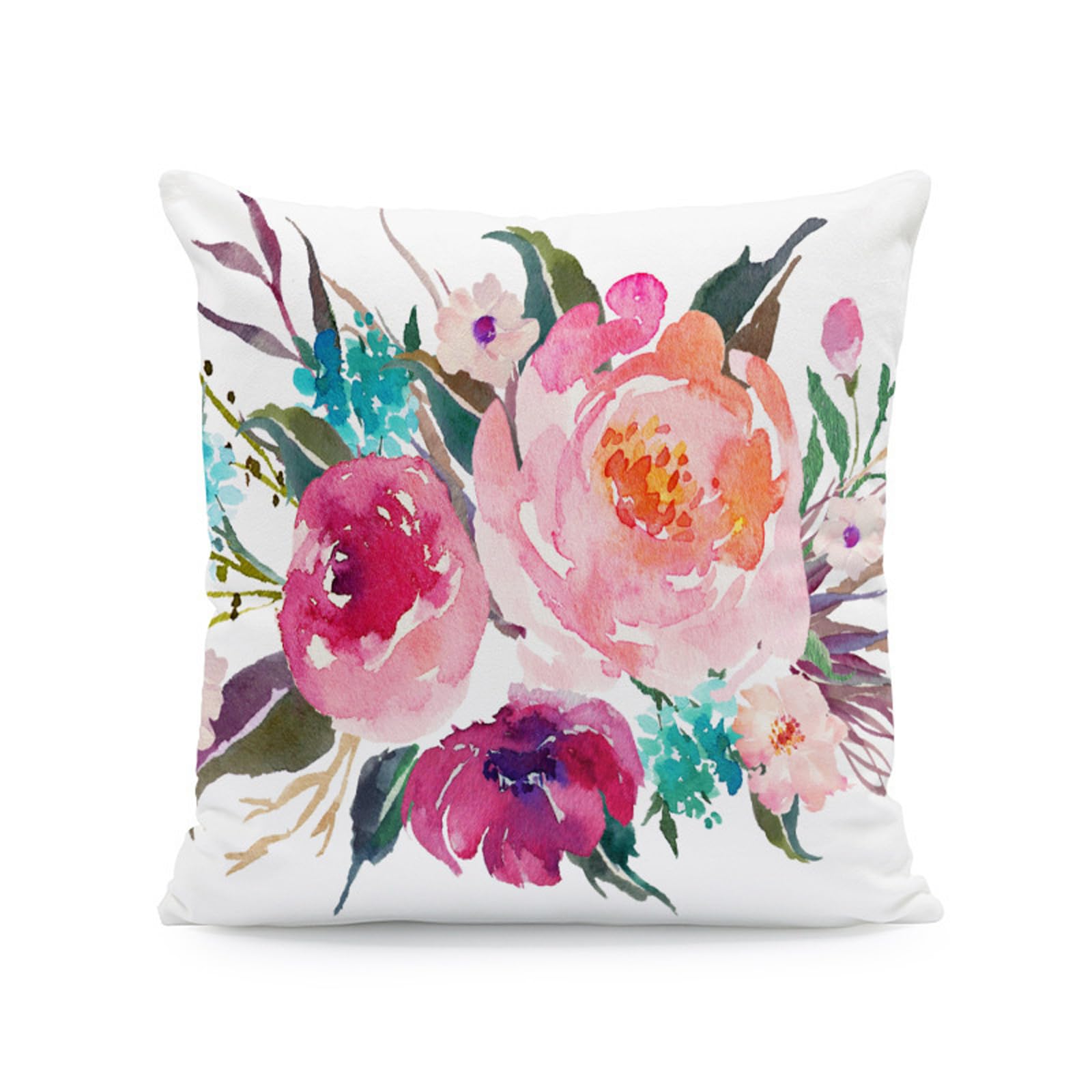 ZEPFJHE Decorative Pillow Cover 45 Cm Polyester Cushion Cover with Printed Front for Sofa Living Room Bedroom Accent Sofa Seating Accent