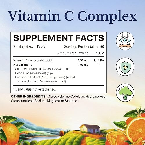 Miniatura 2 de Vitalitown Suplemento Complejo de Magnesio 500mg y Complejo de Vitamina C 1000mg