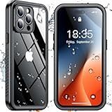 Only Designed for iPhone 14 Pro Max Case Waterproof &lbrack;12FT Military Dropproof&rsqb; &lbrack;Built-in Screen Protector&rsqb; &lbrack;IP68 Underwater&rsqb; Full Body Shockproof Protective Phone Case 6&period;7&apos;&apos; 2022&comma; Black