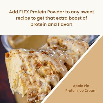 Flex Whey Protein Powder, Slow Churn Vanilla Ice Cream | Low Net Carbs, Gluten Free, No Sugar Added | 1.8 Lb - 27 Servings