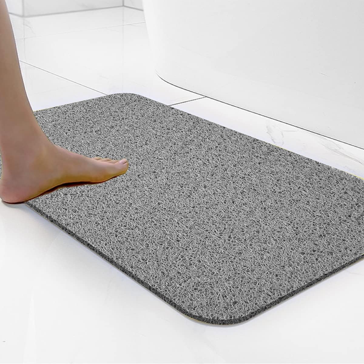 UMCHORD Soft Textured Shower, Bath Mat, 24x16 Inch, Phthalate Free, Non-Slip Comfort Bathtub Mats with Drain, PVC Loofah Shower Stall Mats for Bathroom, Wet Areas : Home & Kitchen