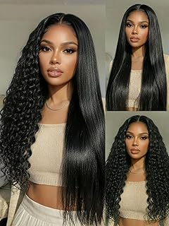 UNICE 2-in-1 Straight to Water Wave Human Hair Wig, 13x4 Lace Front Glueless Wig, Wet and Wavy Drawstring Wig, Pre-Plucked Price In India
