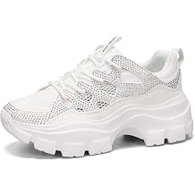 LUCKY STEP Women Chunky Platform Dad Colorblock Casual Lace-Up Walking Sneakers