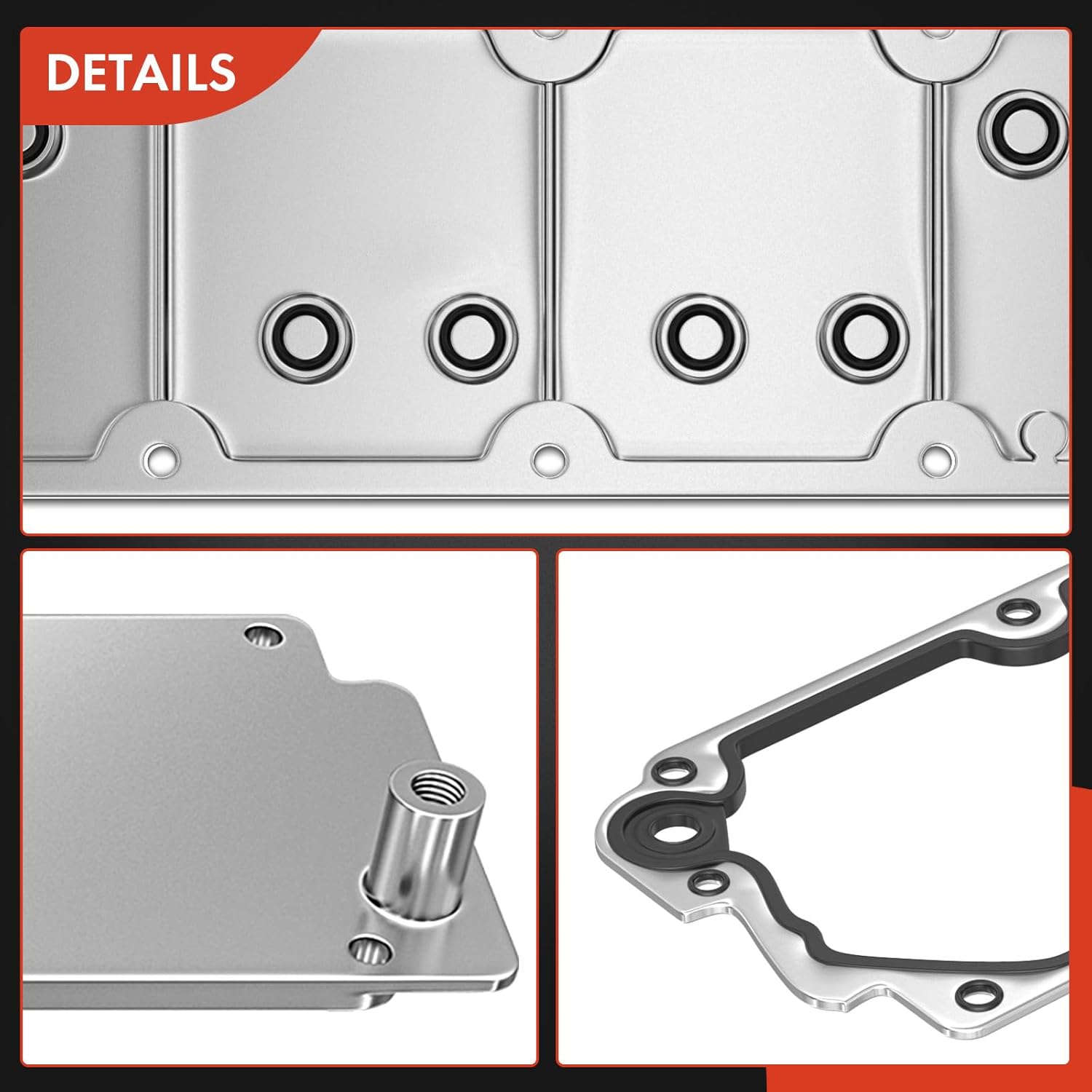 A-Premium LS Gen 4 (IV) Valley Cover Plate Kit, Non AFM/DOD Block Off Plate, Compatible with 2007-2013 Chevy GMC Cadillac Silverado Sierra SUV, LS2 LS3 LS7 L92, 4.8L 5.3L 6.0L 6.2L, Replace # 12598832