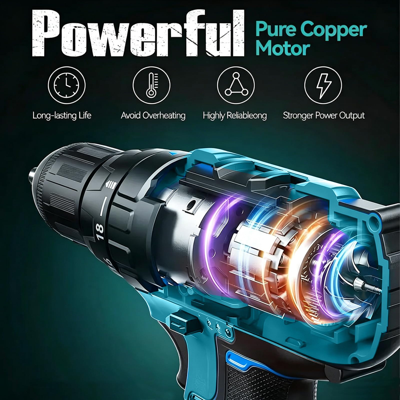 Pince à riveter sans fil compatible avec Makita 21 V 10 000 N Pince à riveter électrique sans balais avec 2 pinces à rivets pop portables de 1 300 mAh pour rivets aveugles de 2,4 à 4,8 mm