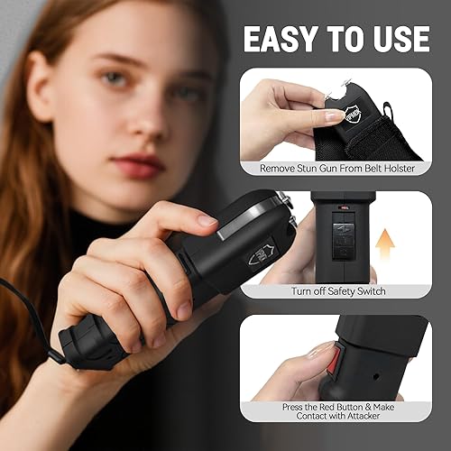 Miniatura 5 de 928 Tipo Stun Gun Linterna de autodefensa linterna eléctrica Shocker (2 unidades)