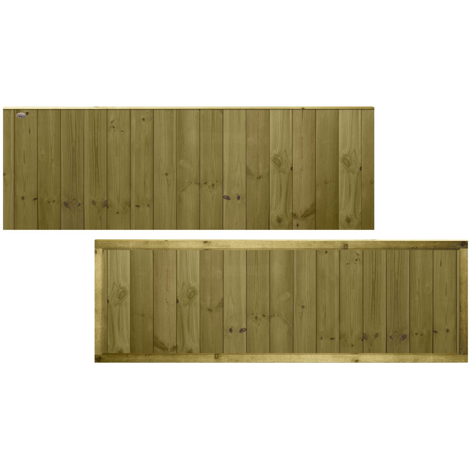 Premier Garden Supplies Pressure Treated (Tanalised) Ultimate Tongue & Groove Fence Panel, 6Ft X 2Ft Fully Framed Wooden Fencing | Heavy Duty Treated Interlocking Vertical Boards, Ideal For Any Garden Perimeter (Wide: 182Cm X High: 62Cm)