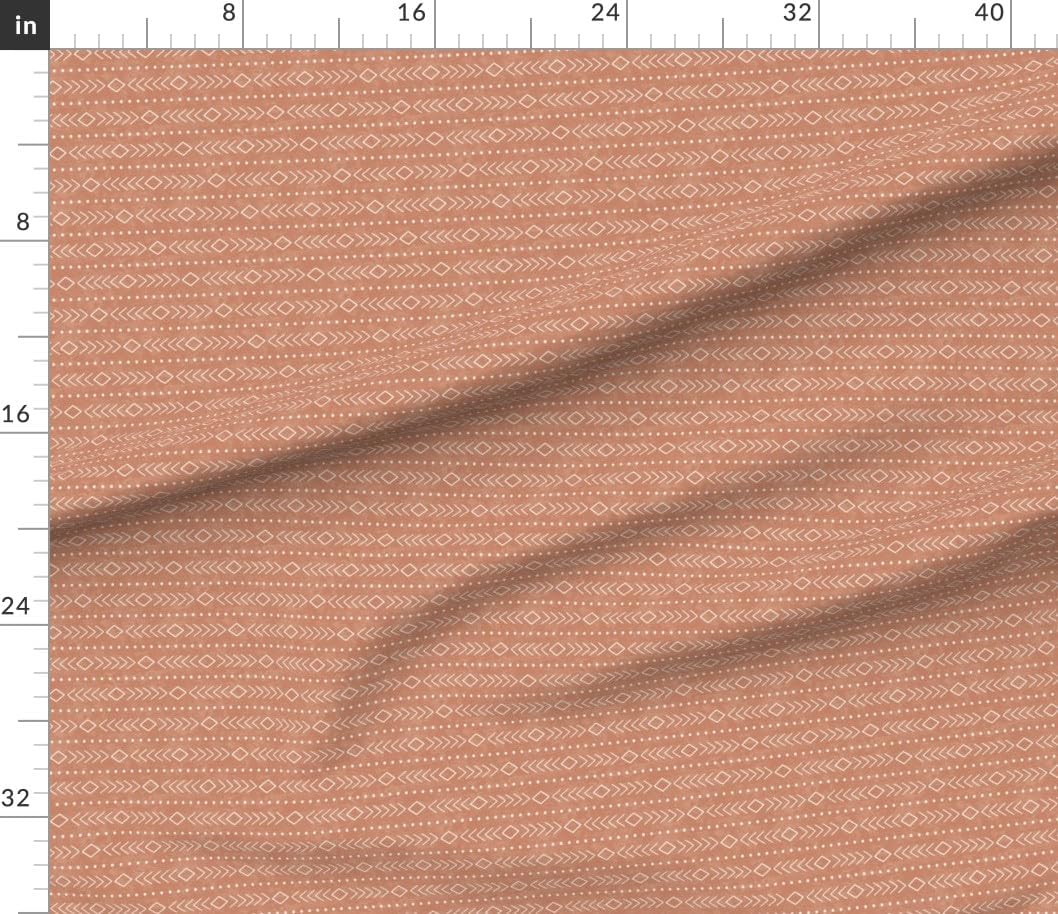 Spoonflower Fabric - Boho Abstract Southwest Brown Cowboy Country Warm Neutrals Printed on Petal Cotton Fabric Fat Quarter - Sewing Quilting Apparel Crafts Decor