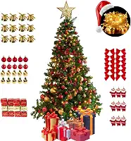 Kit 80 Pendentes Enfeites Árvore De Natal Pinheiro Canadense Pinheirinho Decoração Natalina De Luxo Premium