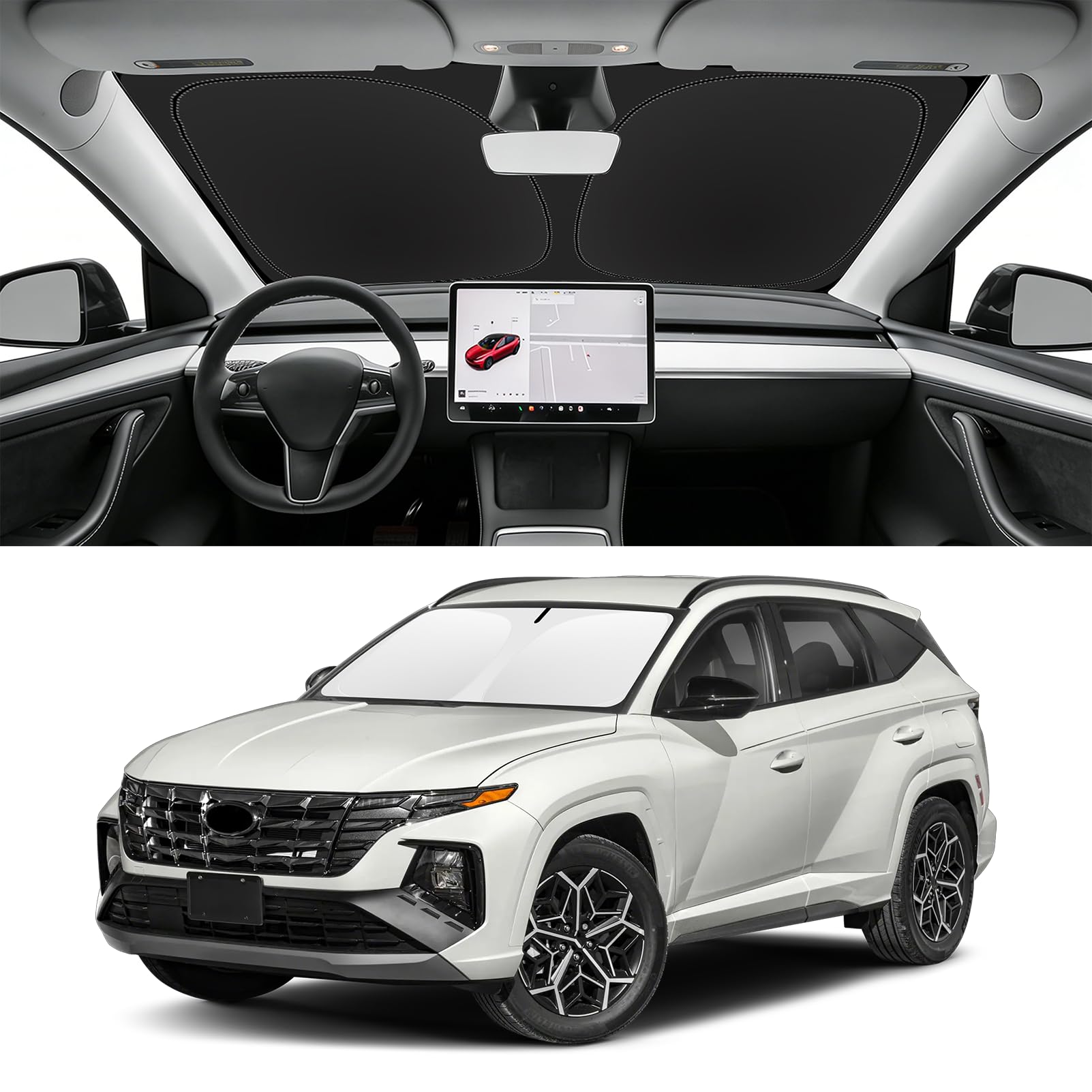 Custom Fit Windshield Sun Shade for Hyundai Tucson 2022-2026