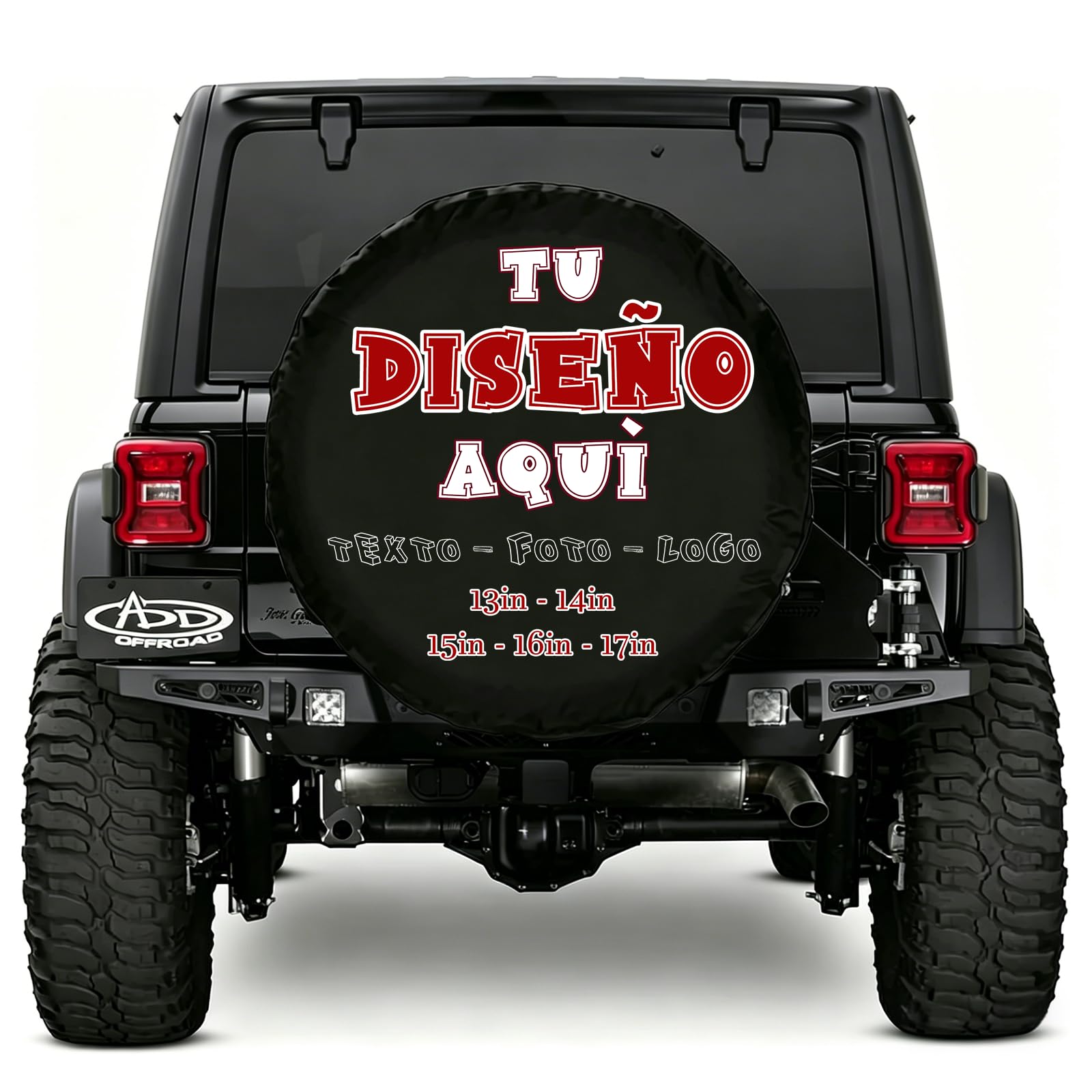 Funda Rueda Repuesto Personalizada Diseña su Foto/Logo/Texto Funda de Rueda 4x4 Personalizado de Repuesto Impermeables, a Prueba de Polvo para remolques campistas,RV,SUV