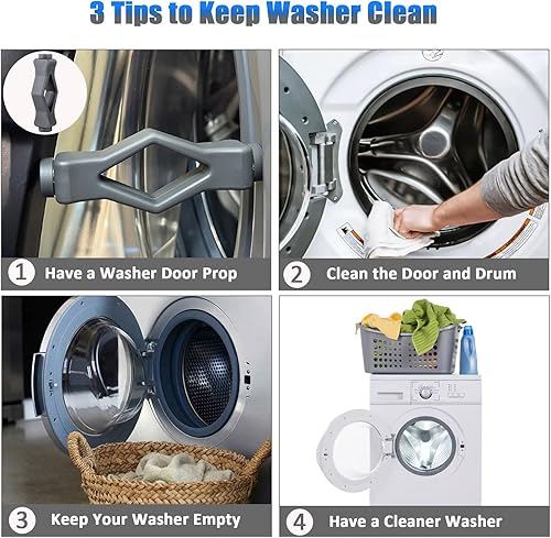 Miniatura 4 de Varesee varesee - Accesorio para puerta de lavadora fácil de pegar Soporte de puerta de carga frontal, mantiene la puerta de la lavadora de carga
