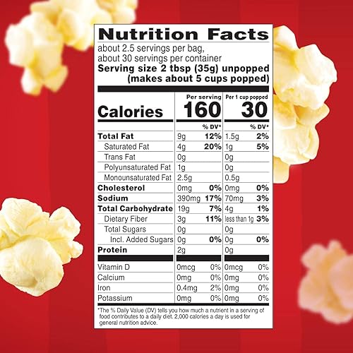 Miniatura 10 de Orville Redenbacher's Ultimate Butter Popcorn - Palomitas de maíz con mantequilla, bolsa clásica, 12 unidades