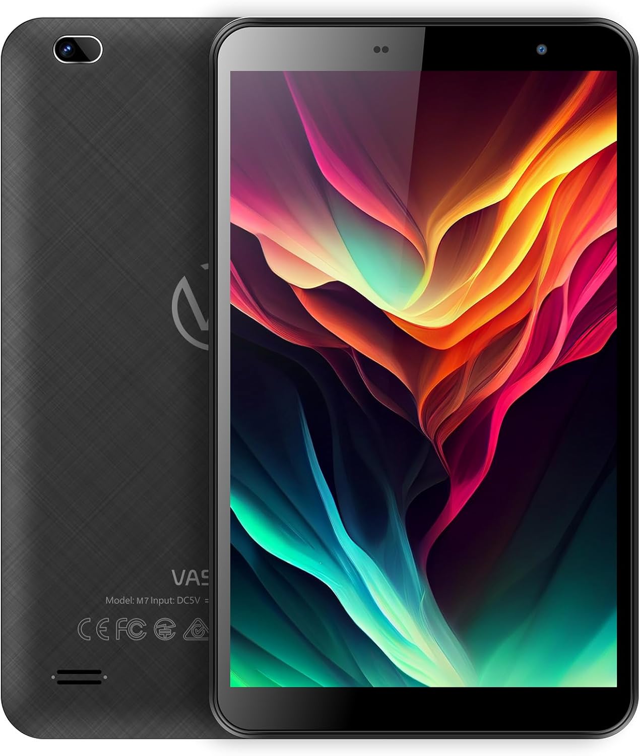 VASOUN Tablet 7 inch, Tablet Android 11 with 2GB RAM 32GB ROM, 1024×600 HD IPS Display, Quad Core Processor, Dual Camera, WIFI, Bluetooth, Portable Tablet PC with Case, Black