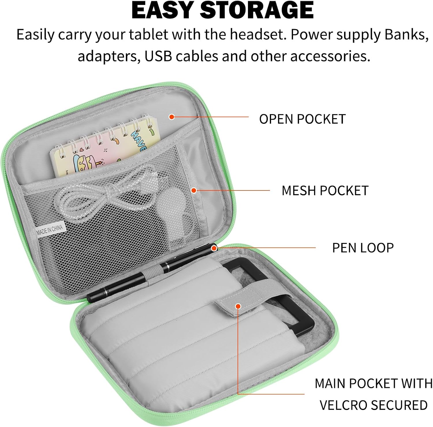 HoYiXi Universal Sleeve Bag for 6-6.8-7 inch E-Book Reader Compatible with 6.8" Kindle Paperwhite 2025-2012/6" All-New Kindle/Kobo/Pocketbook,6-7" EReader with Anti-Drop Protective Cover,fflower1 image 4