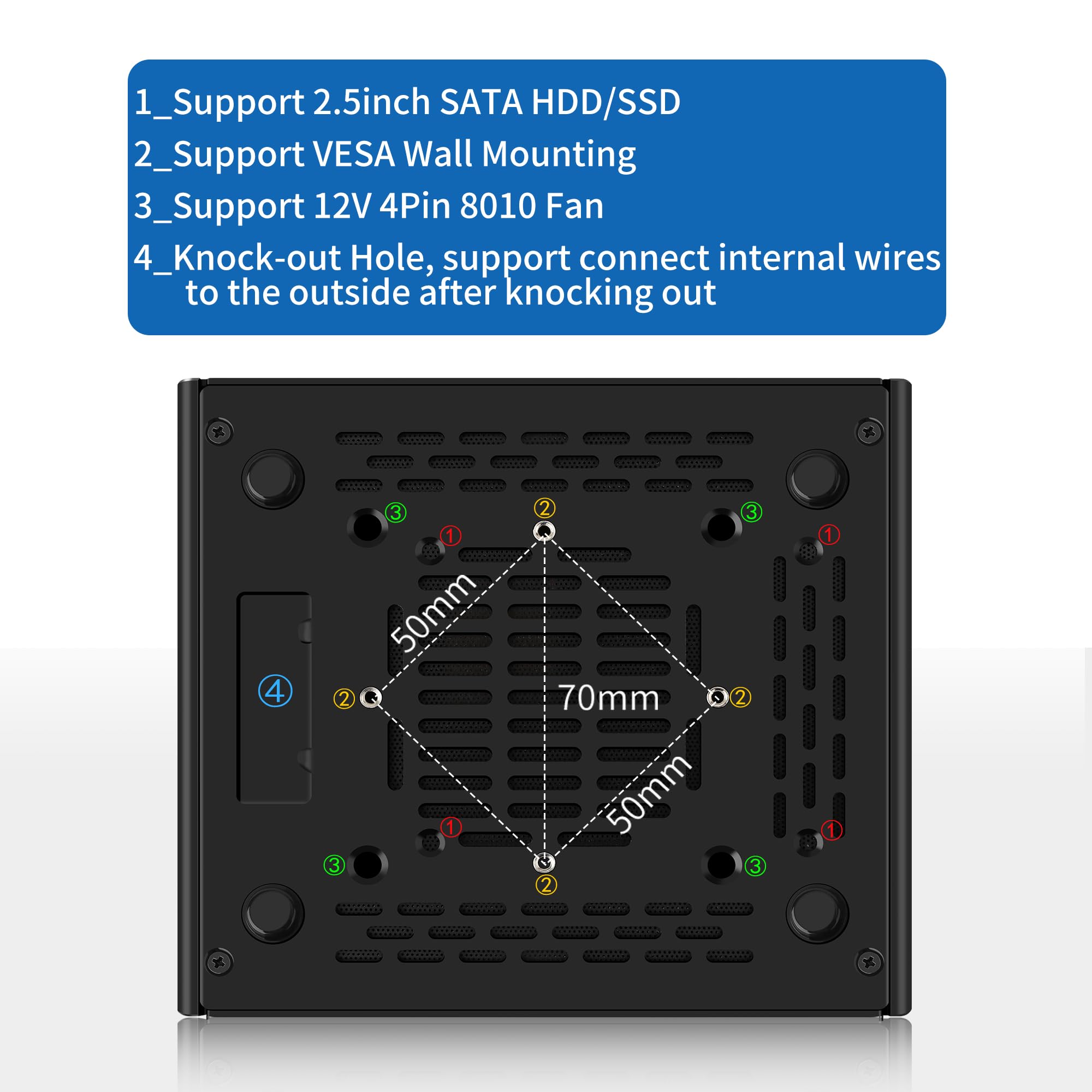 SJRC Fanless Firewall Mini PC J6413, 4X i226-V 2.5GbE LAN, OPNsense Micro Router Hardware Appliance, 8GB DDR4 RAM 256GB NVMe SSD, AES-NI, 2X HD + Type-C, TF Card, SATA 3.0