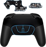 Vista 10 de eXtremeRate Back Buttons Attachment for Nintendo Switch Pro Controller, Clear Black Back Paddles Programable RISE4 Remap Kit for Switch Pro claro