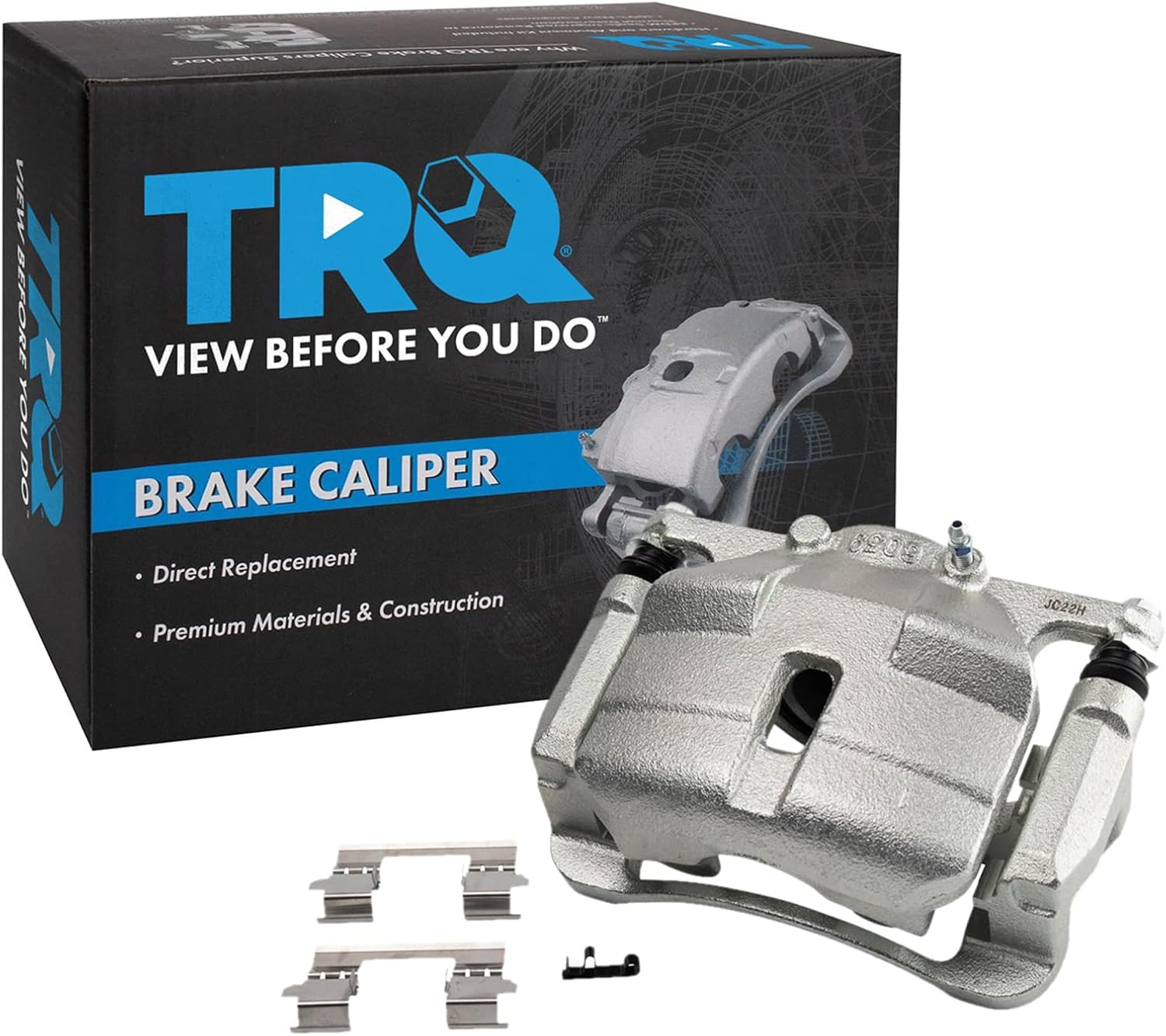 TRQ Front Left Brake Caliper w/Bracket Drivers Side Compatible with 2008-2013 Nissan Rogue 2014-2015 Rogue Select