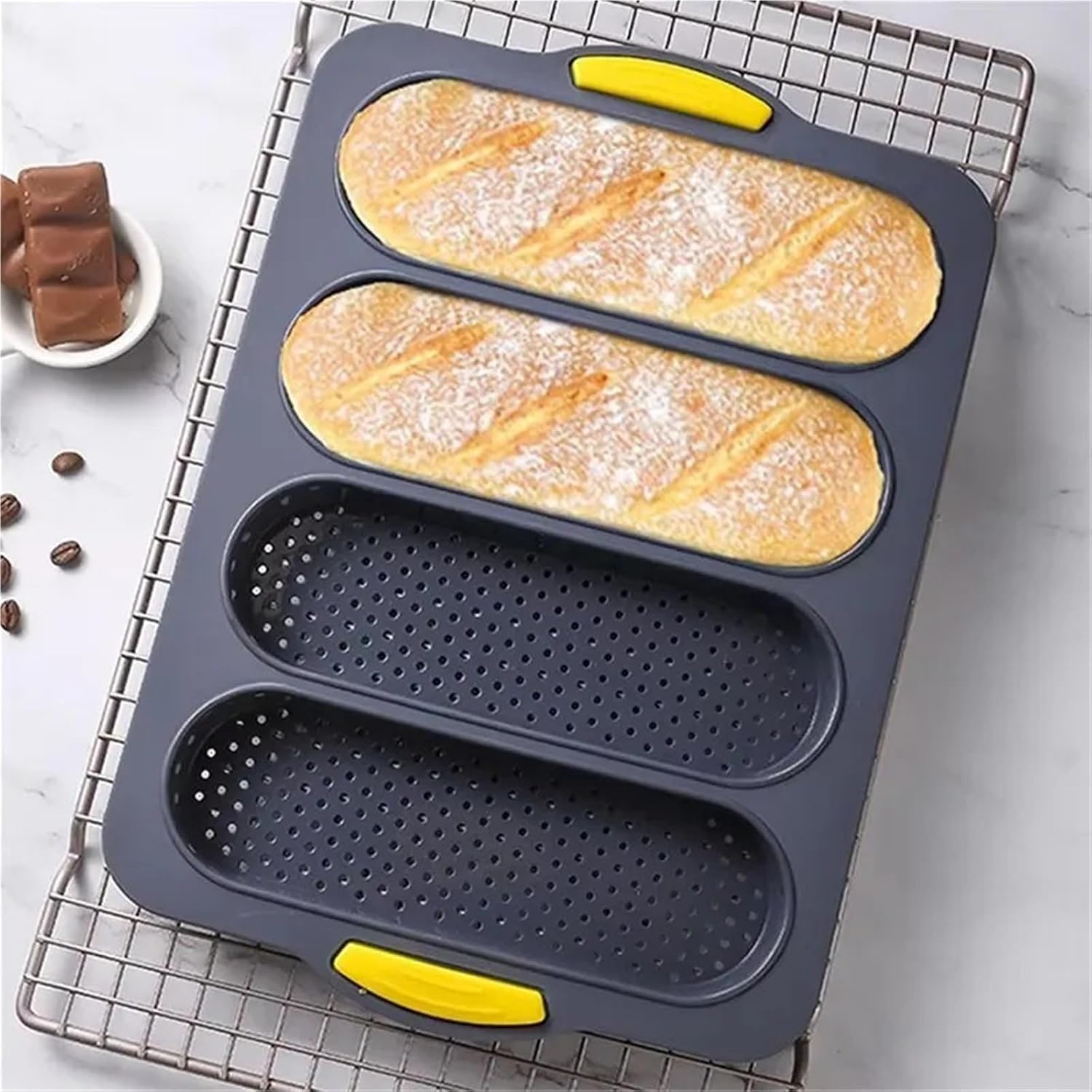 Large Silicone Baking Mold Non-Stick Baguette Bake Tray Restaurant-Grade Bread Mould Oven Kitchen Bakeware Accessories