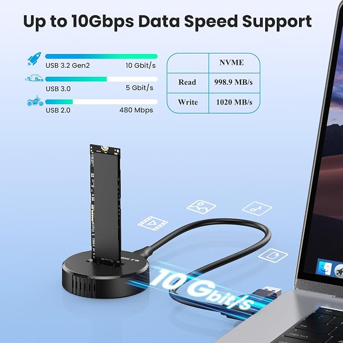 Caja Externa para SSD M.2 NVMe USB 3.2 Gen 2 10Gbps miniatura 4
