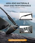 DUCO Polarized Sunglasses Men Lightweight Al-Mg Carbon Fiber Rectangle Sunglasses for Men UV400 Protection Sun Glasses 8206