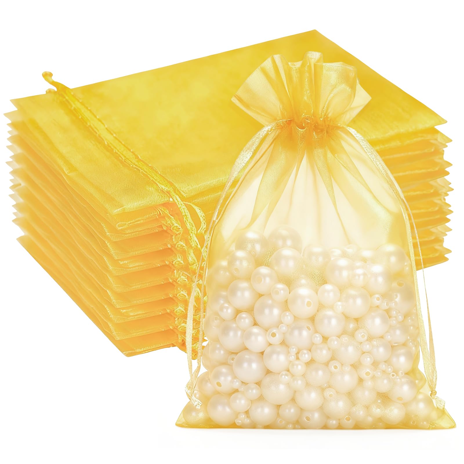 G2PLUS White Organza Gift Pouches - 7x9 CM Small Organza Favor Bags, 50 PCS Wedding Jewelry Bags - Clear Mesh Pouches for Wedding, Christmas, Birthday, Anniversary — view 69