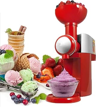 Electric Ice Cream Maker, Portable Home Fruit Soft Cream Frozen Yogurt Machine Perfect for Frozen Fruit Dessert Sherbet