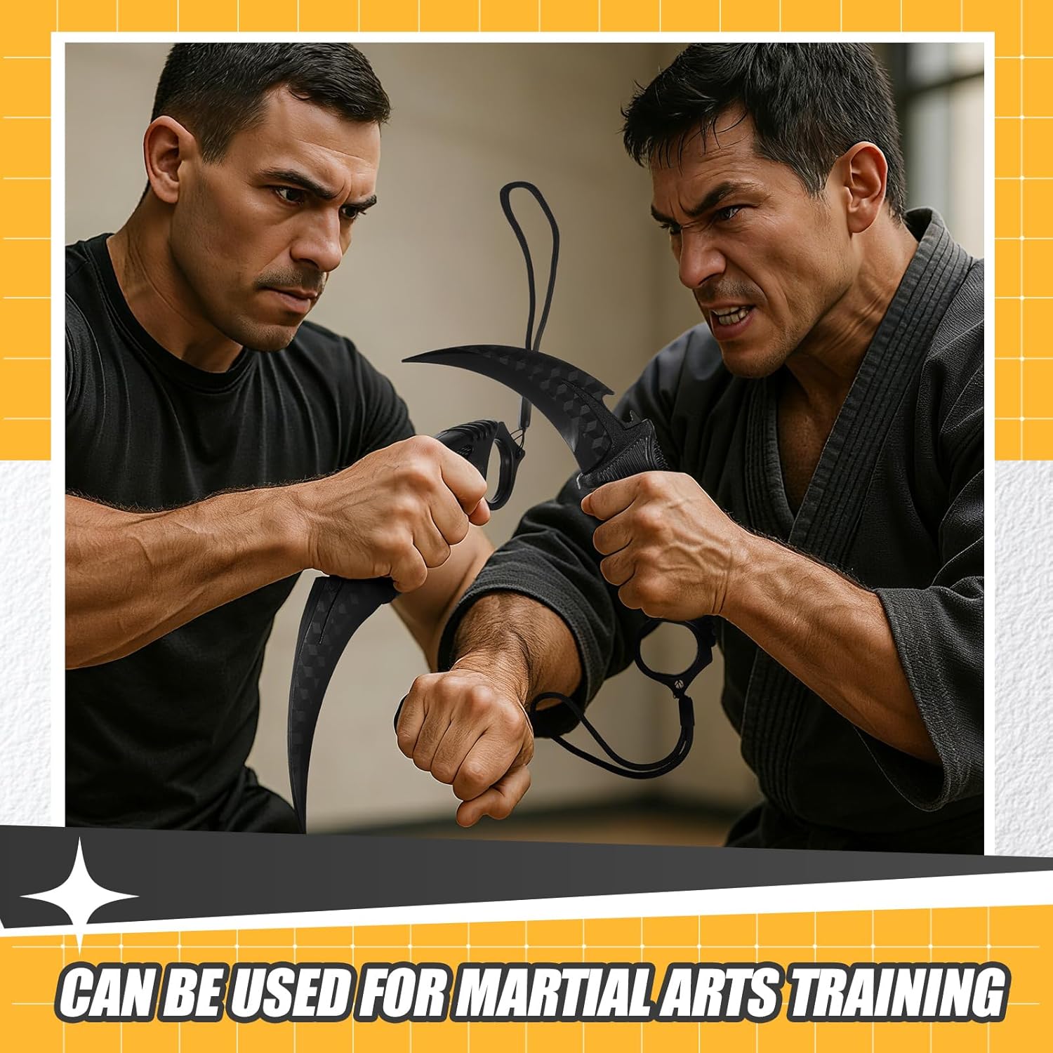 Lasnten 2 Pcs Plastic Karambit Trainer Practice Knives with Sheath for Beginner Fake Airsoft Knife Trainer Tool for Halloween Props Martial Arts Cosplay Sparring Tactical Practice