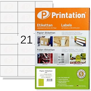 Universal Labels 70 x 41 mm 525 Self-Adhesive Blank White 25 A4 Sheets 3 x 7 70 x 41 Labels Printable – Internet Brand 3481 4473