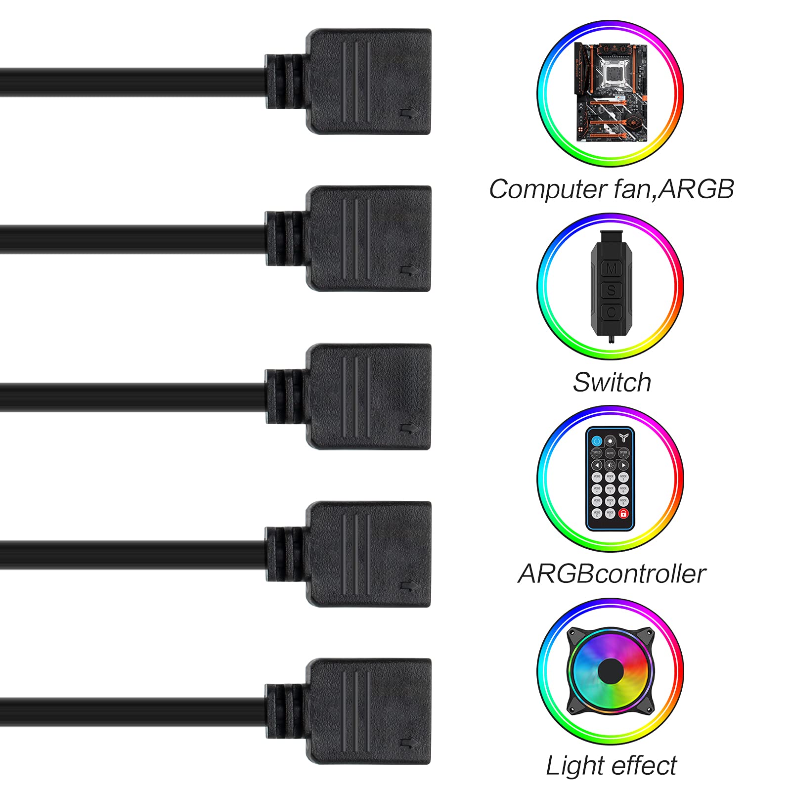 PATIKIL 12V 4 Pin Cavo Divisore, PWM Ventole