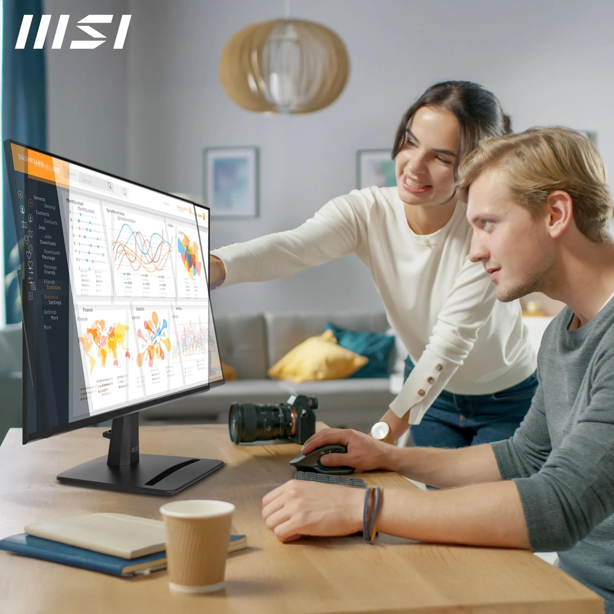 MSI Pro MP275A E14L Écran Professionnel 27" FHD | Dalle IPS 1920x1080, 144 Hz, 1ms, compatible VESA, HDMI, AMD FreeSync™