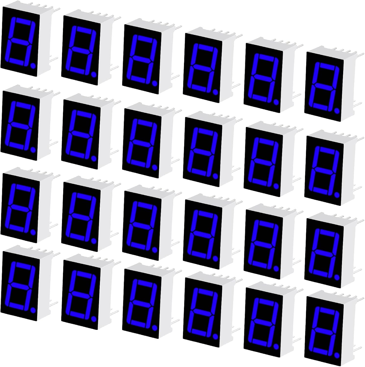 QUARKZMAN 24 шт. 7-сегментные светодиодные дисплеи Dili, 5161AB, общий катод, 10 контактов, 1 бит, 3,3 В, модуль сегментного свето