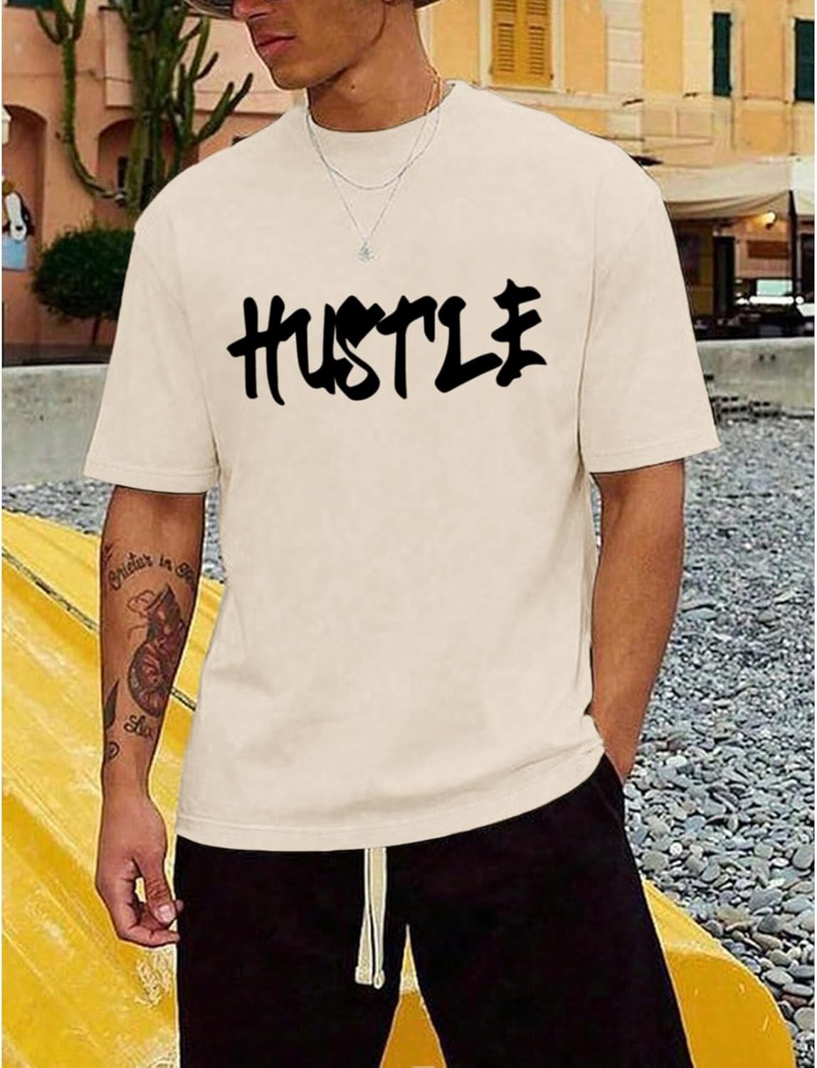 Oversized Graphic Tshirts for Men Streetwear Vintage Letter Shirt Inspirational Motivational Positive Cotton Shirts - Image 4