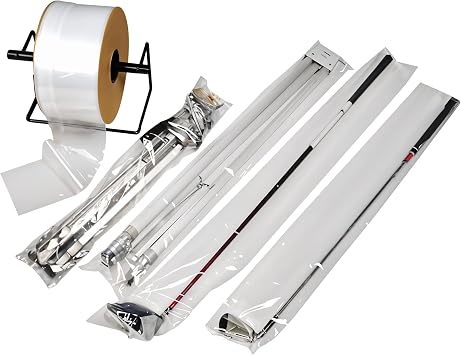 APQ Roll of Poly Tubing, Clear 10" x 2900. Thickness 1.5 Mil. Polyethylene Packaging for Odd-Size Items, Long Cylinder Objects. Poly Tubing Roll for Industrial, Food Service, Health Needs.