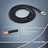 Vista 6 de RECOIL PCK4 True 4 calibre 99.99% libre de oxígeno de cobre completo amplificador kits de cableado