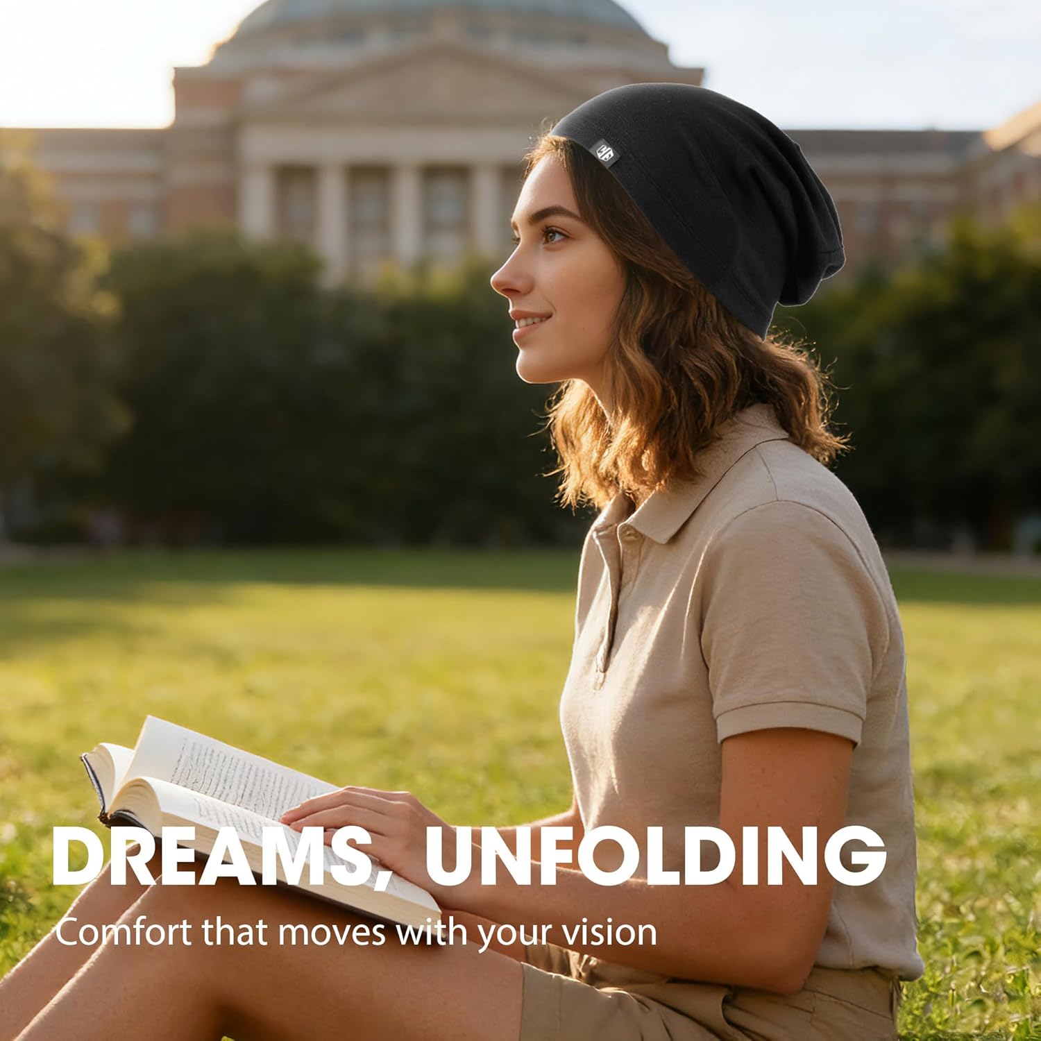 2-Pack Slouchy Beanie Skull Cap for Men & Women, Comfortable & Lightweight for Running Workout Daily Casual - Image 5