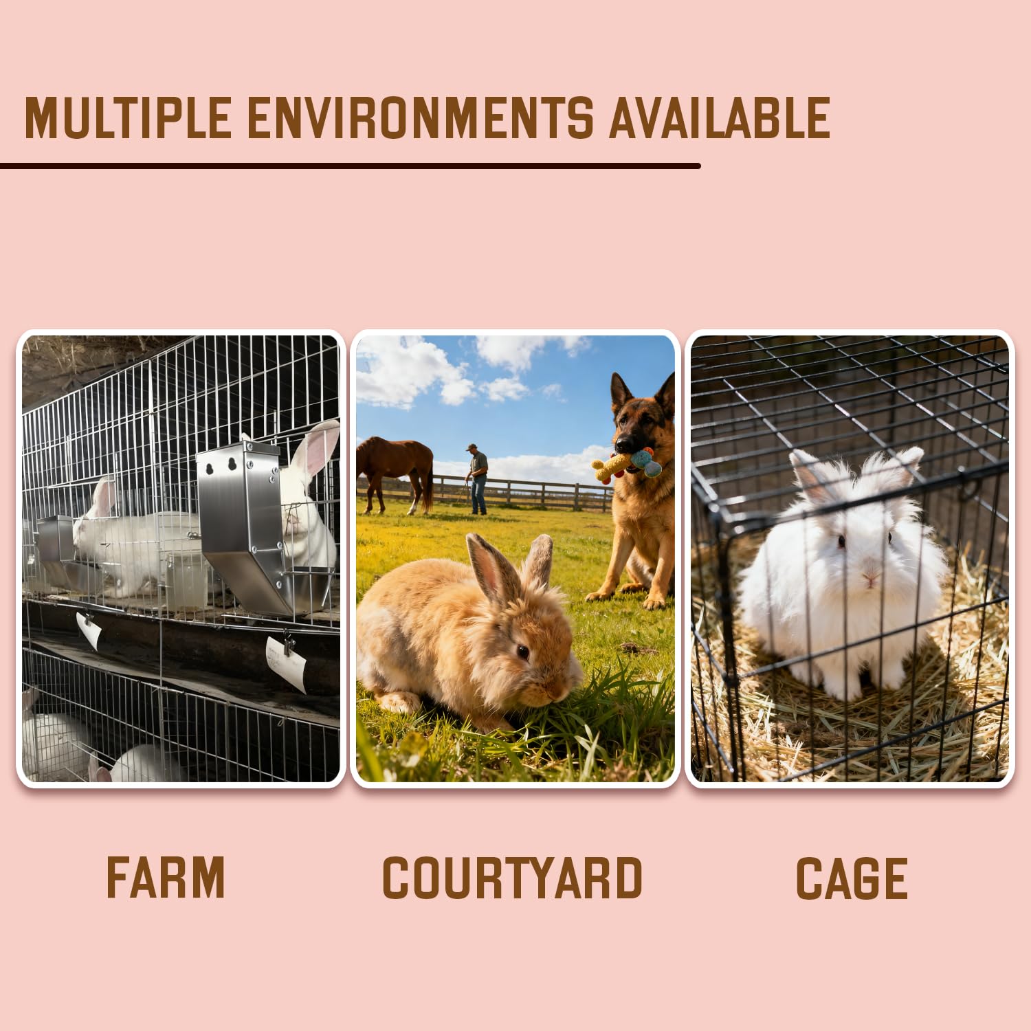 Outdoor Small Animal Stainless Steel Gravity Feeding Trough Pet Feeder Durable with Lid Cage Rabbit Feeder Holds Several Days Worth of Food (4 Inch