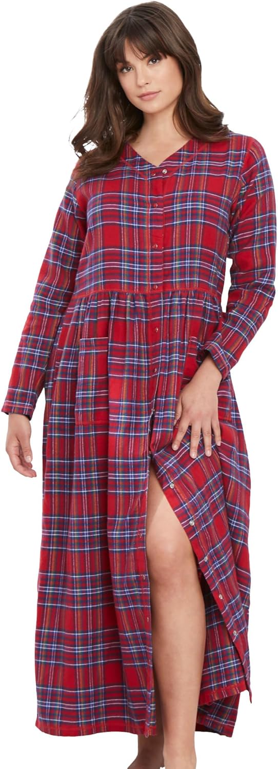 Only Necessities Plus Size Flannel Plaid Lounger