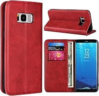 Vista 2 de Funda magnética para Samsung S10, de piel sintética, con tarjetero y compartimento para ranuras para tarjetas, color marrón claro