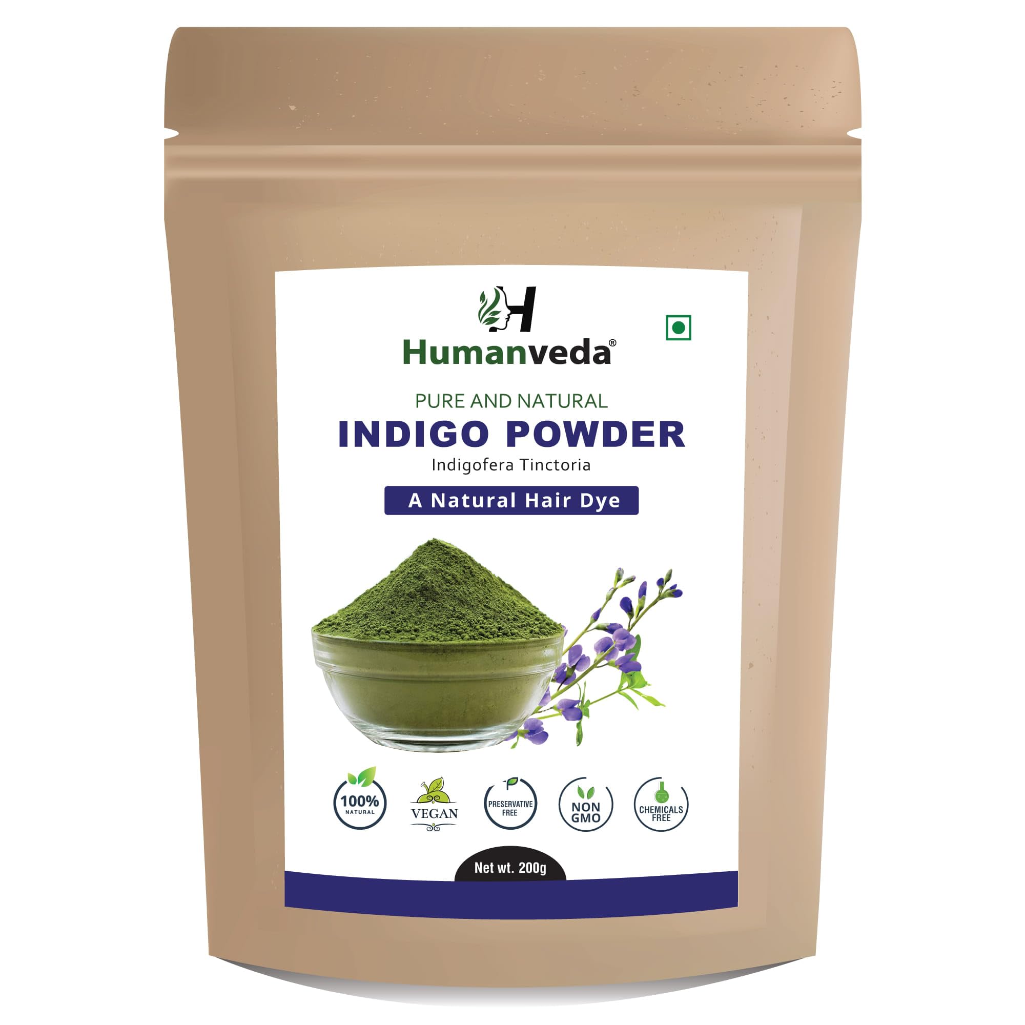Indigo Powder for Hair Care | 200Gm Pure Natural Leaf Coloring, Mask & Scalp No Chemicals or Preservatives | Color Green | Size 200Gm-image-20
