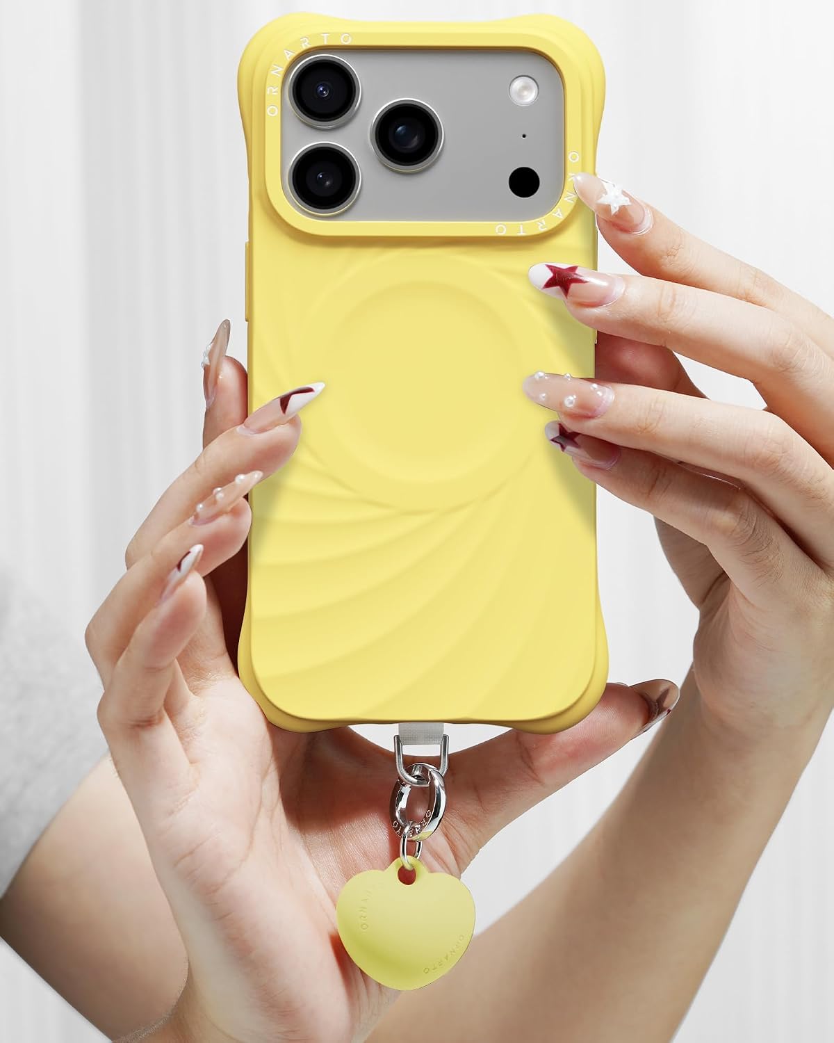 ORNARTO Heart Phone Charm, Liquid Silicone Pendant image 4