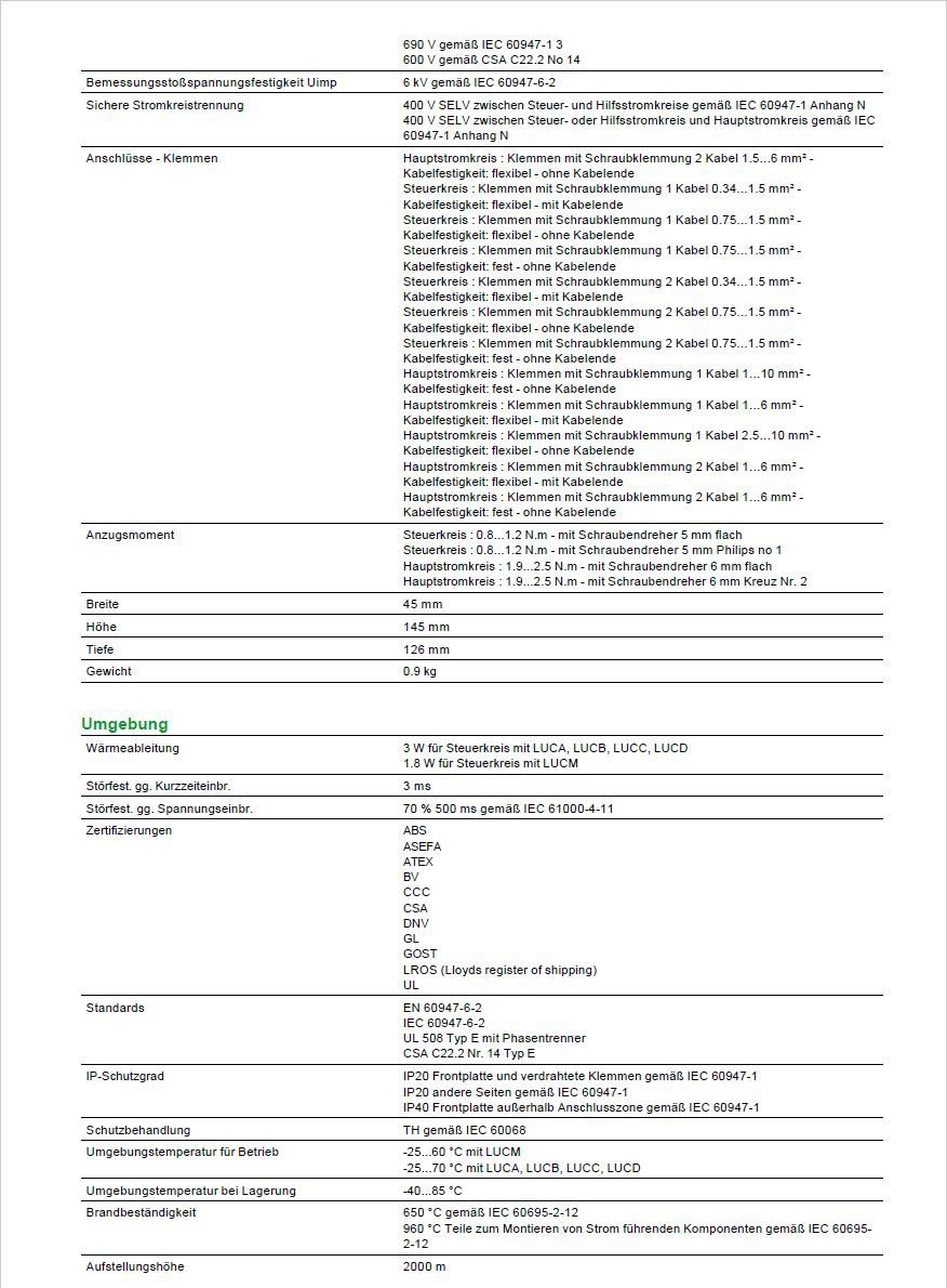 Schneider Electric LUB32 TeSys U Base Potencia, 32A, 126mm x 45mm x 154mm