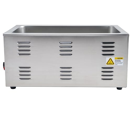 Miniatura 3 de Winco FW-S600 Cocina eléctrica/calentador de alimentos, 1500 vatios, acero inoxidable, mediano