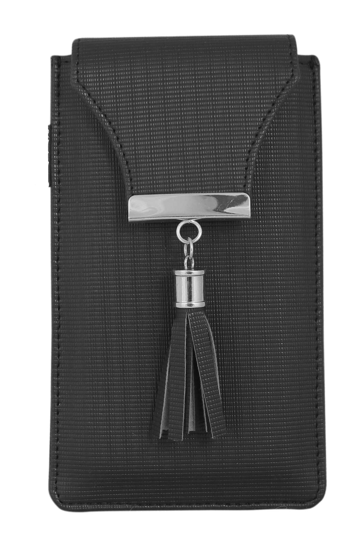 Black Stylish Mobile Pouch Artificial Leather Traditional Sari Waist Clip for Women Girls (Suitable for Mobile Sizes 6 Inches)-image-6